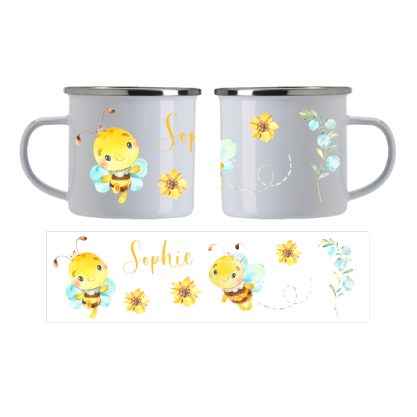 Emaille Tasse Bienchen